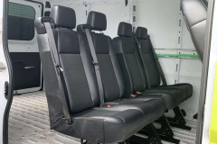 Interior seating inside after service