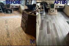 New RV  flooring installation