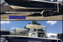 Custom boat repainting